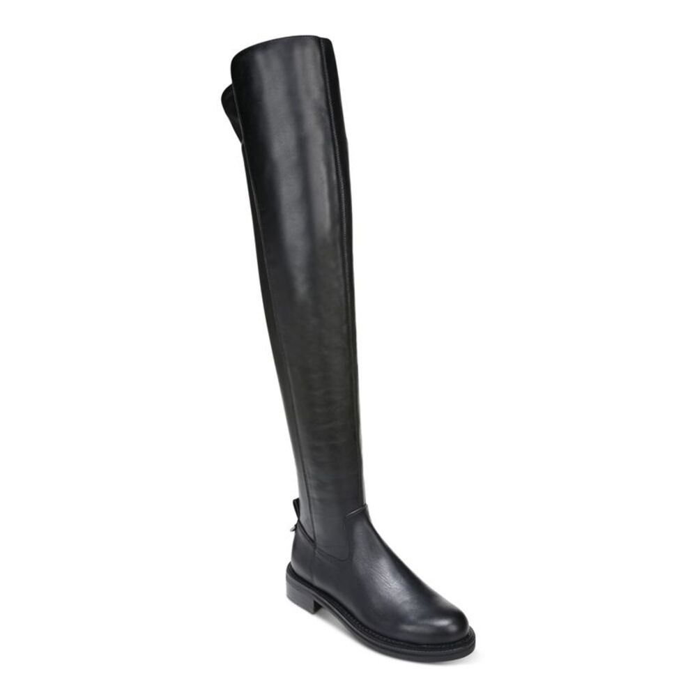 NWT SAM EDELMAN Womens Black Heel Pull-Tab Narisa Leather Boots Shoes 9.5 M